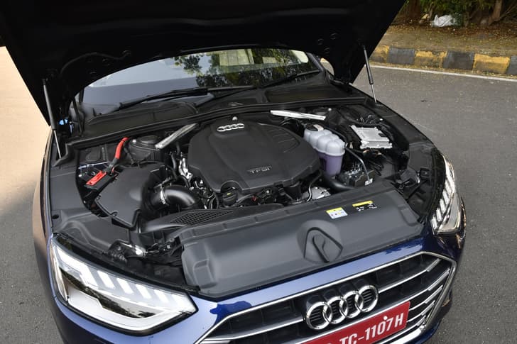 Audi A4 Open Bonnet Engine Shot