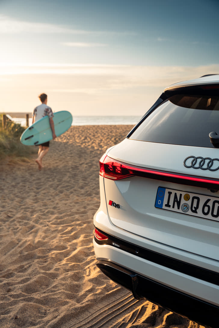 Audi Q6 e-tron Rear View Audi Q6 e-tron Rear View