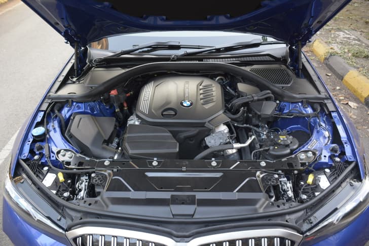 Bmw 3 Series Lwb Open Bonnet Engine Shot