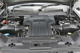 Land Rover Defender Open Bonnet Engine Shot