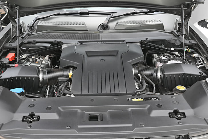Land Rover Defender Open Bonnet Engine Shot