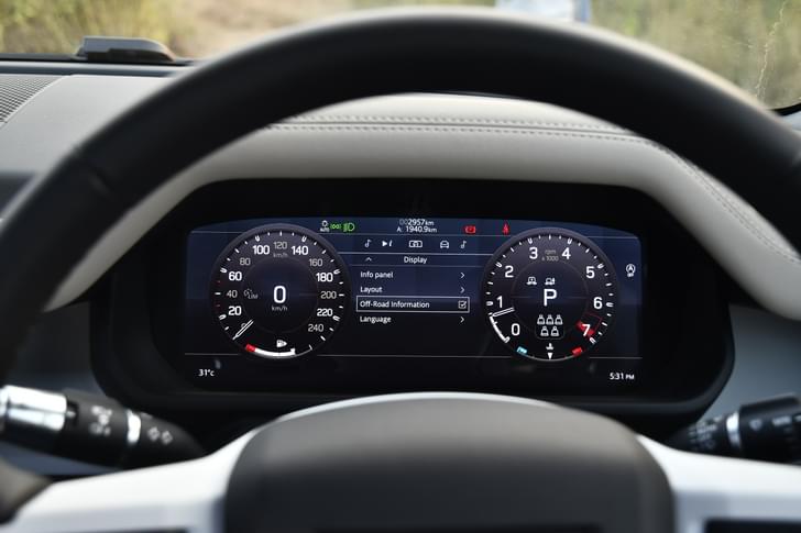Land Rover Defender Dashboard