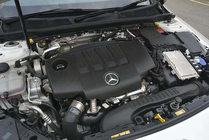 Mercedes Benz A Class Limousine Open Bonnet Engine Shot