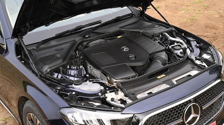 Mercedes Benz E Class Open Bonnet Engine Shot