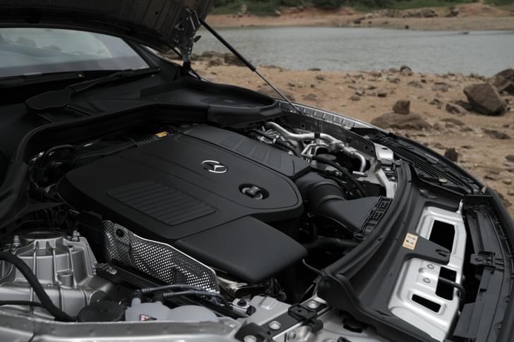 Mercedes Benz Glc Open Bonnet Engine Shot