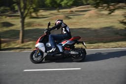 TVS X Front Right Three Quarter
