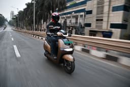 TVS iQube Front Left Three Quarter