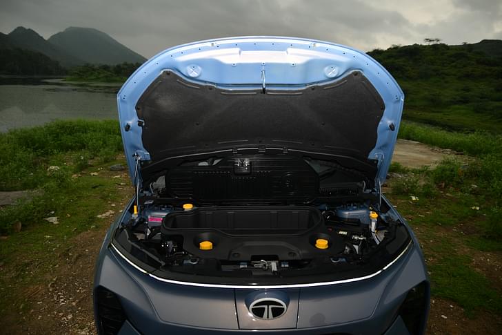 Tata Curvv Ev Open Bonnet Engine Shot