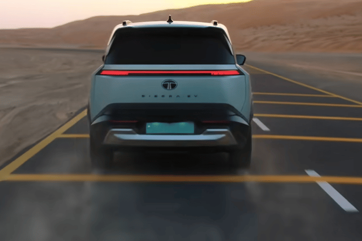 Tata Sierra Ev Rear View Tata Sierra Ev Rear View