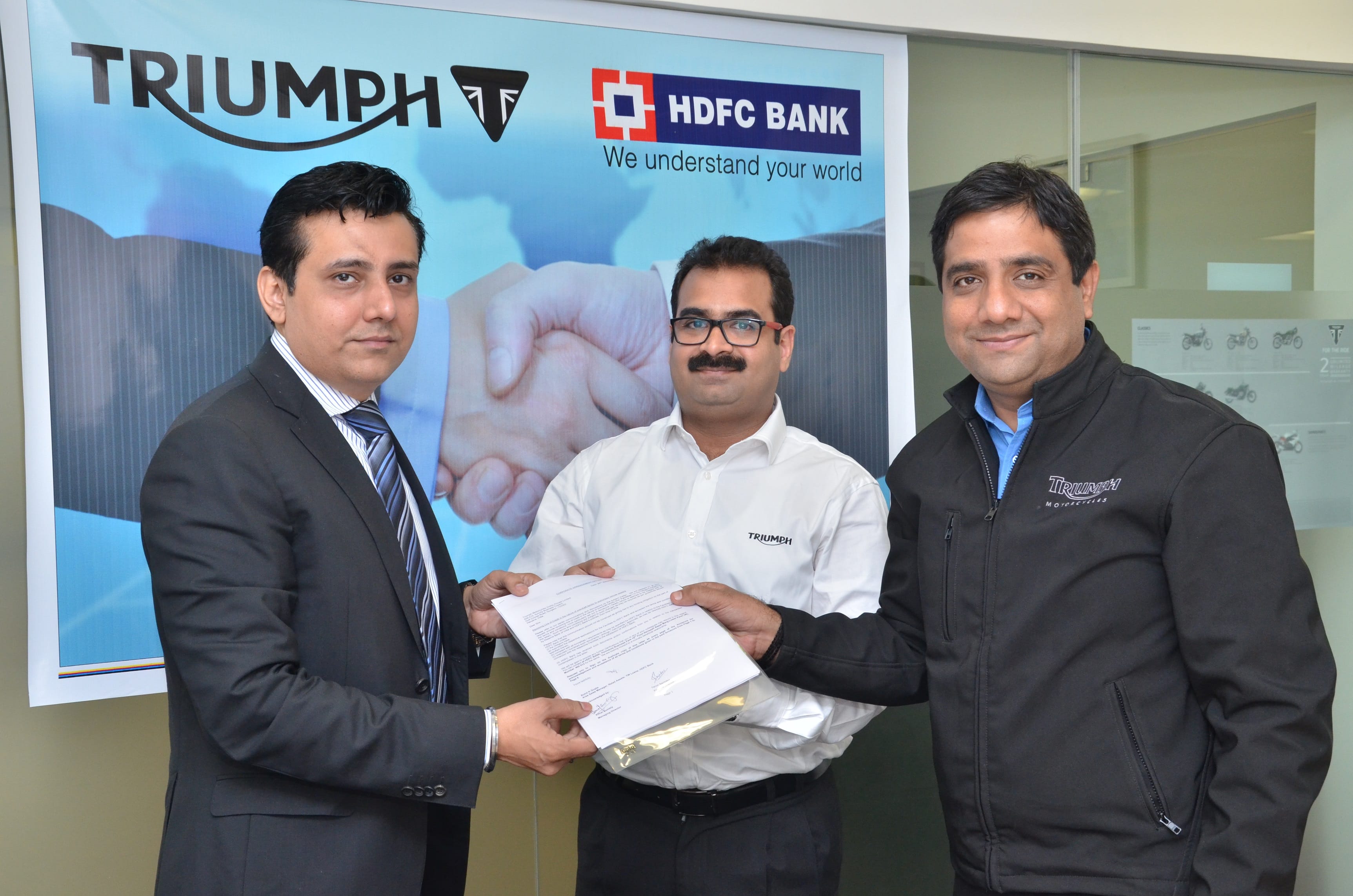 Triumph Motorcycles teams up with HDFC Bank