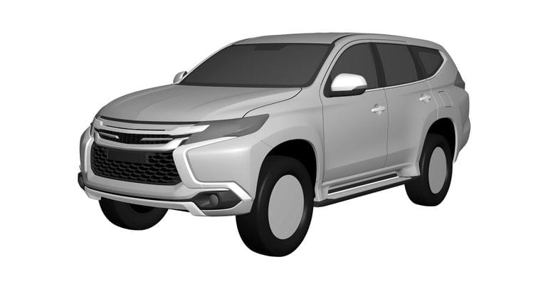 Next-gen Mitsubishi Pajero Sport patent renderings leaked
