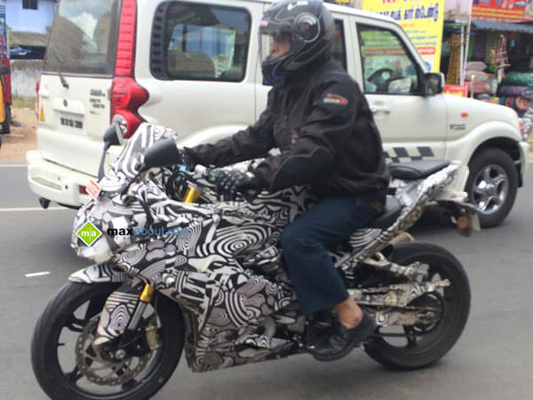 Production TVS Akula 310 spied testing