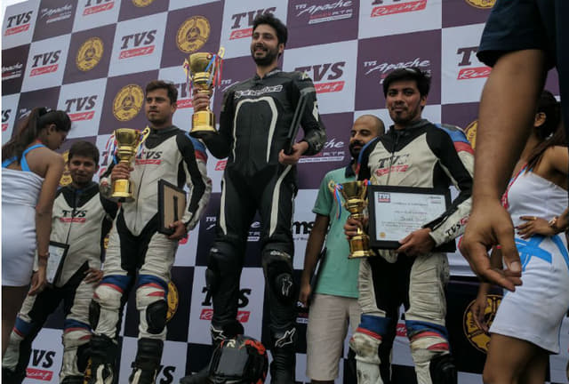 Autocar's Rishaad Mody wins in TVS media race