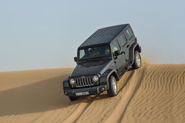 Dune bashing in Dubai in the Jeep Wrangler