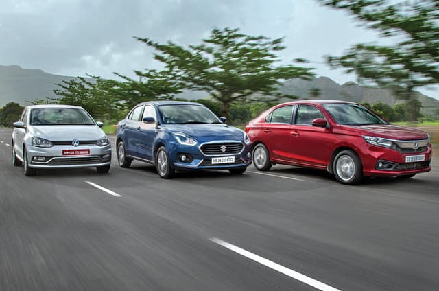 2018 Amaze vs Dzire vs Ameo diesel-automatic comparison