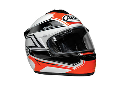arai chaser-x shaped red helmet X2 of the Corsair Arai Chaser-X full face crash