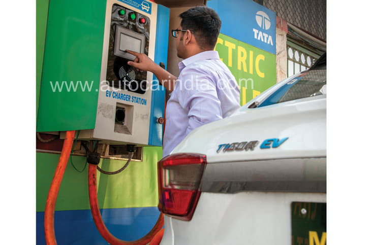 Tata Tigor EV charging