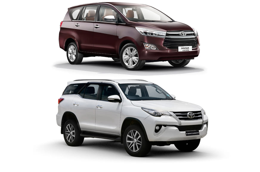 Toyota Fortuner, Innova Crysta grab over 60 percent and 50 percent ...