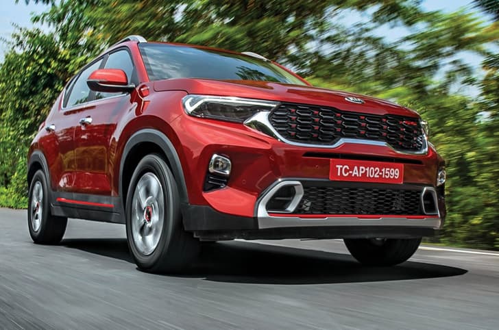 Kia Sonet review front action