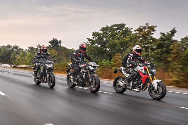 BMW F 900 R vs Triumph Street Triple R vs Kawasaki Z900 comparison