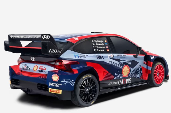 Hyundai i20 N Rally1 WRC car rear