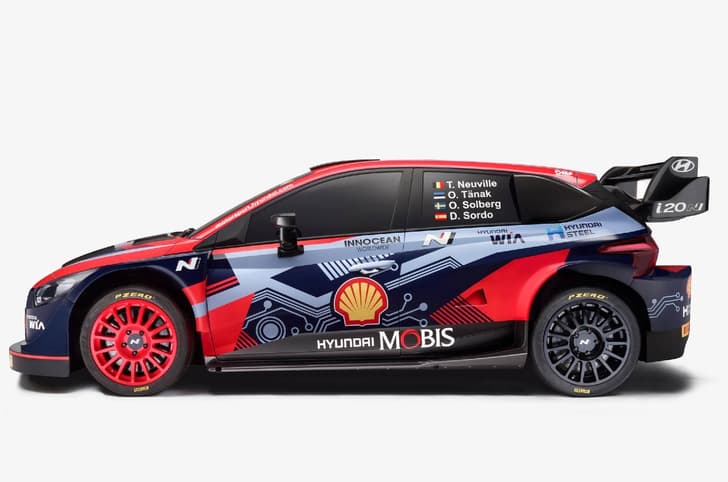 Hyundai i20 N Rally1 WRC car side