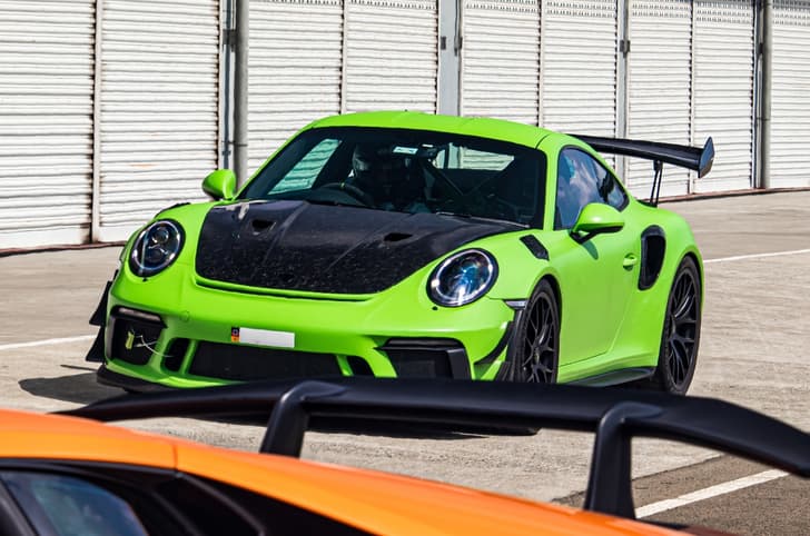Porsche 911 GT3 RS on racetrack