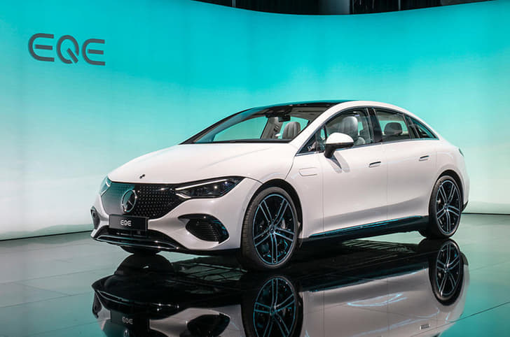 Mercedes Benz EQE sedan front