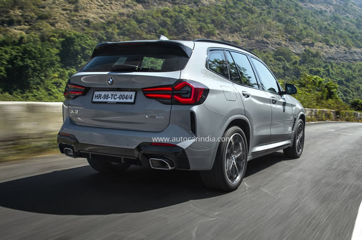 2022 BMW X3 xDrive 30i petrol India-spec exterior rear