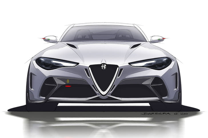 Alfa Romeo Giulia GTA sketch.