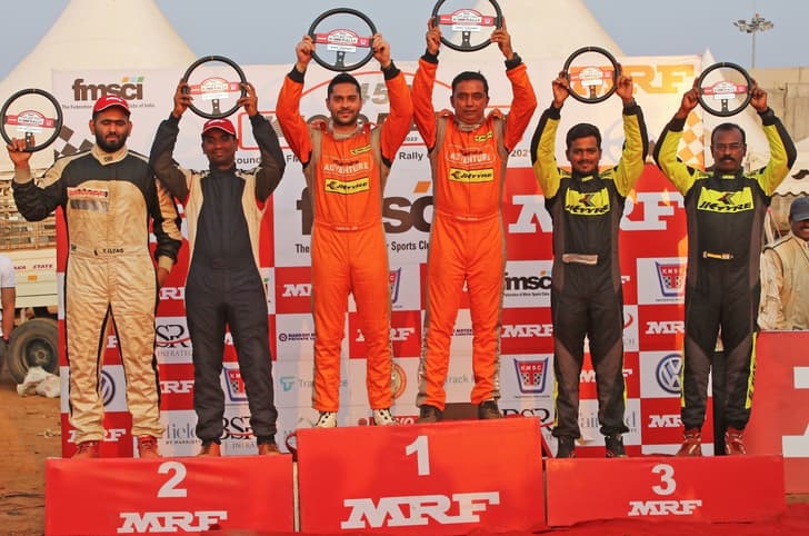 2021 INRC Round 2 podium