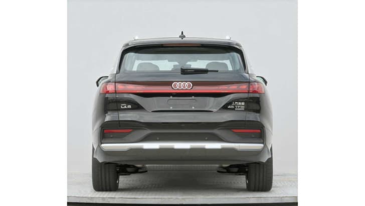 Audi Q6 rear quarter spied 