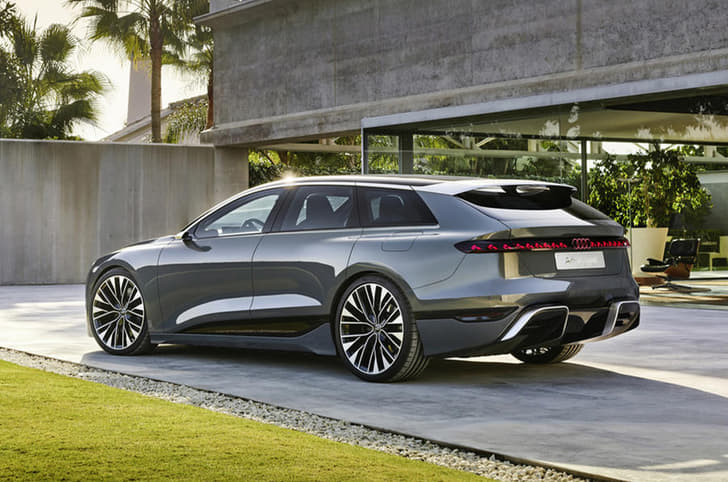A6 Avant e-tron concept wagon rear quarter panel.