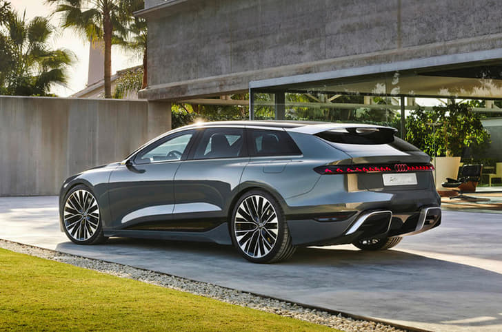 A6 Avant e-tron concept wagon rear quarter panel.
