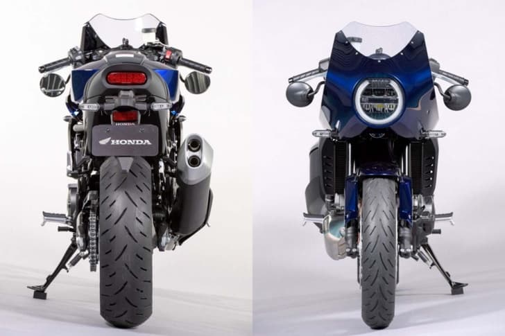 Gets LED DRL's and unique bar end mirrors.