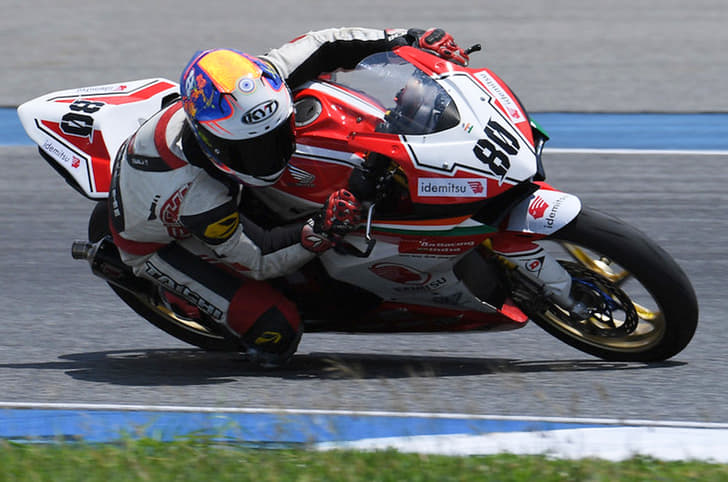 Honda Racing India rider Rajiv Sethu in ARRC Round 1