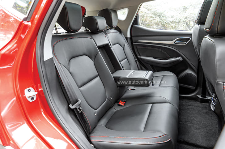 MG ZS EV rear seats