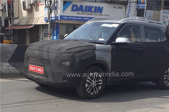 Hyundai Venue spied front quarter 