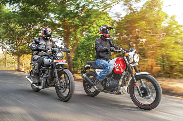 Yezdi Scrambler vs Royal Enfield Scram comparison review