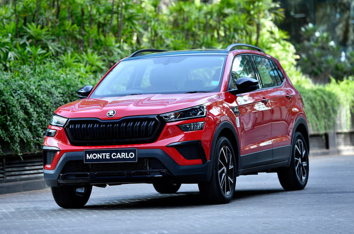 Skoda Kushaq Monte Carlo front quarter 