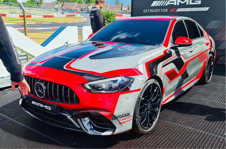 Next-gen Mercedes-AMG C-Class front quarter 