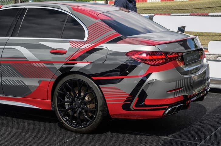 Next-gen Mercedes-AMG C-Class rear quarter 