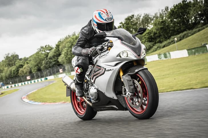 Norton V4SV on track.