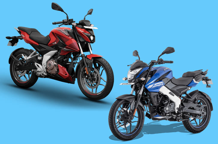 The Bajaj Pulsar N160 seen alongside the Pulsar NS160.