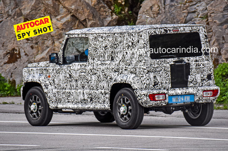 Maruti Suzuki Jimny 5-door spied rear quarter 