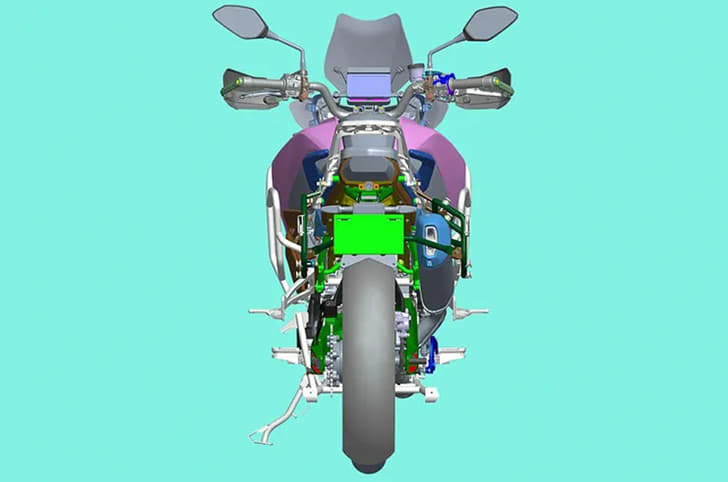 Benelli TRK 702 rear leaked static image.