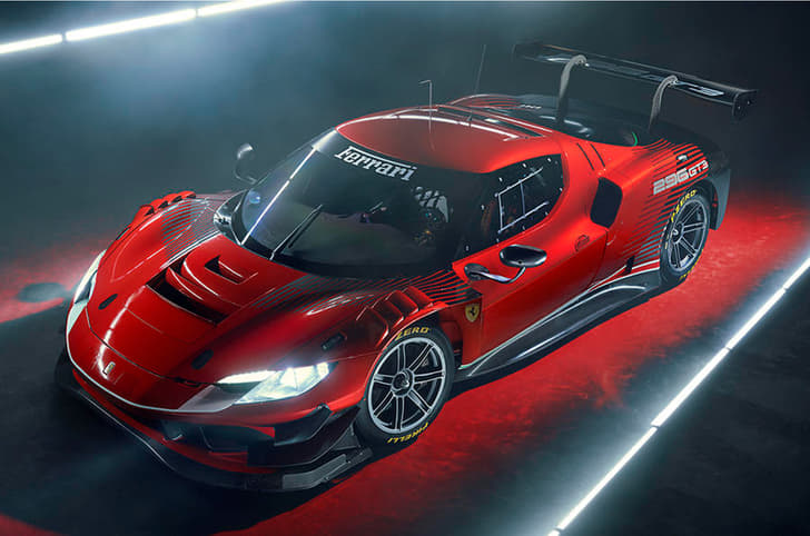 2023 Ferrari 296 GT3 front quarter.