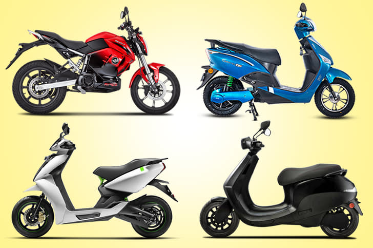 Two-wheeler EV sales July 2022 collage.