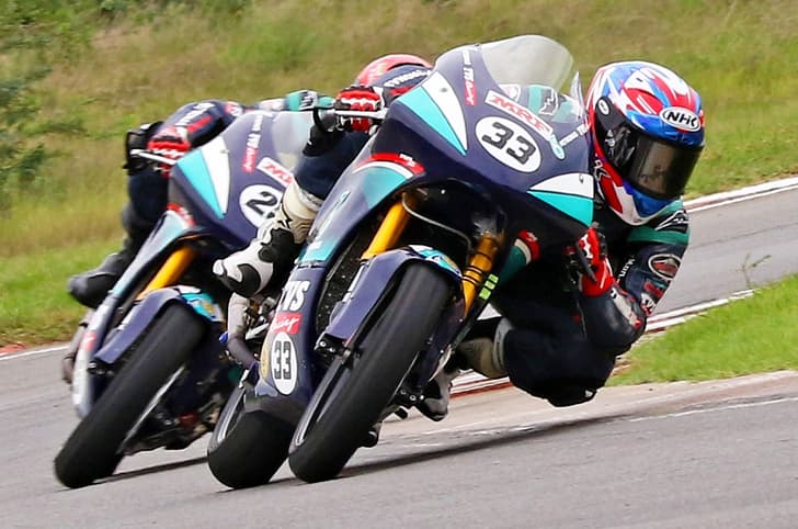 TVS Racing's KY Ahamed at Round 3 of the 2022 INMRC