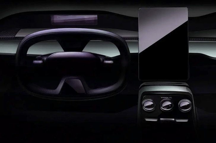 Skoda Vision 7S interior dashboard